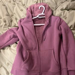 Sierra designs purple zip up hoodie